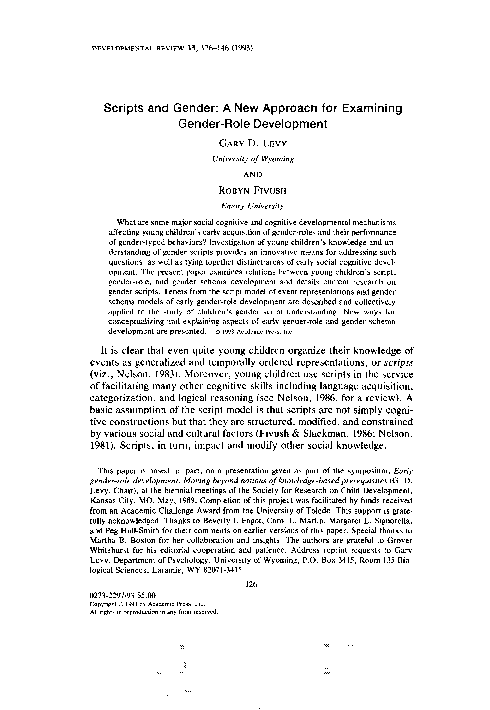 (PDF) Scripts and Gender: A New Approach for Examining Gender-Role ...
