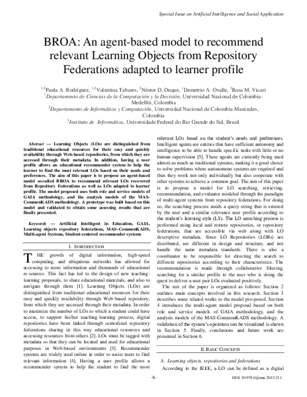 (PDF) Special Issue on Artificial Intelligence and Social Application