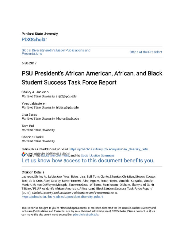 (PDF) PSU President’s African American, African, and Black Student ...
