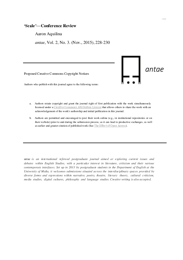(PDF) ‘Scale’ : conference review