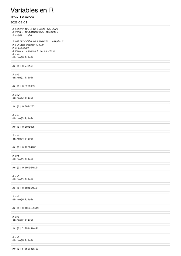 (PDF) Variables en RStudio