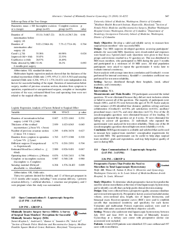 (PDF) Preoperative Factors That Predict the Need to Morcellate in Total ...
