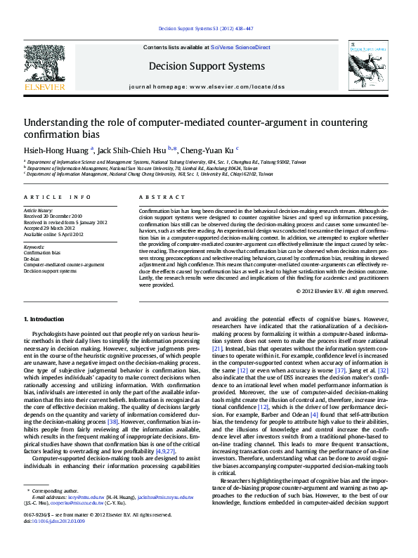 (PDF) Understanding the role of computer-mediated counter-argument in ...