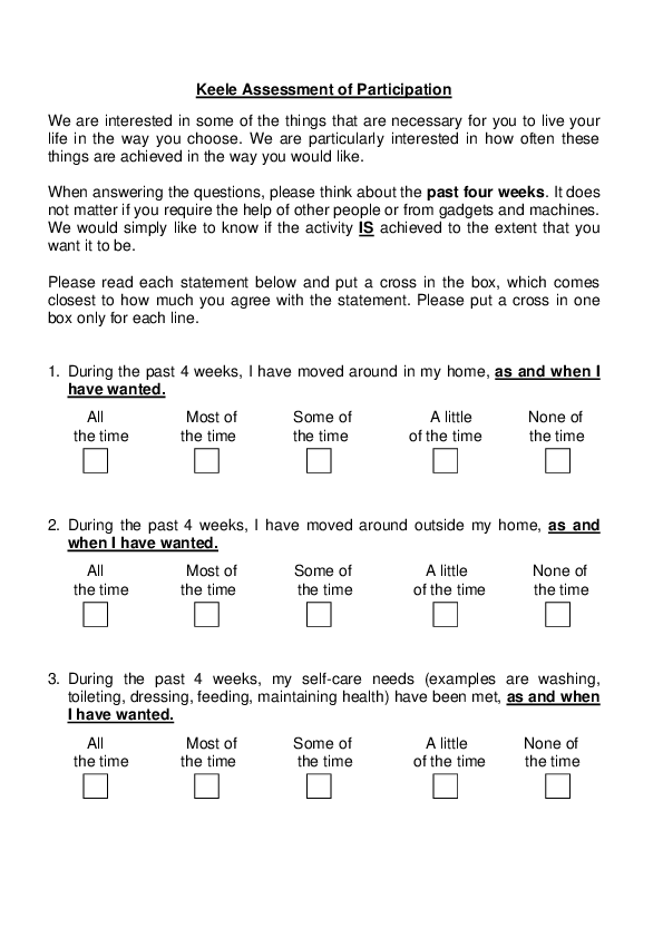(PDF) The Keele Assessment of Participation Ross Wilkie Academia.edu