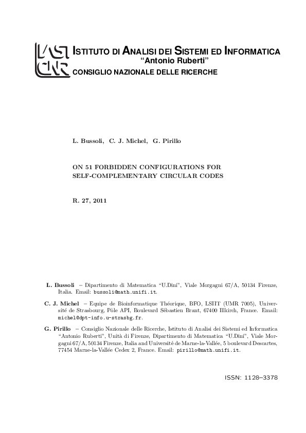 (PDF) On 51 forbidden configurations for self-complementary circular ...