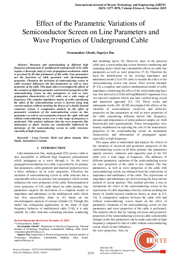 (PDF) Effect of the Parametric Variations of Semiconductor Screen on ...
