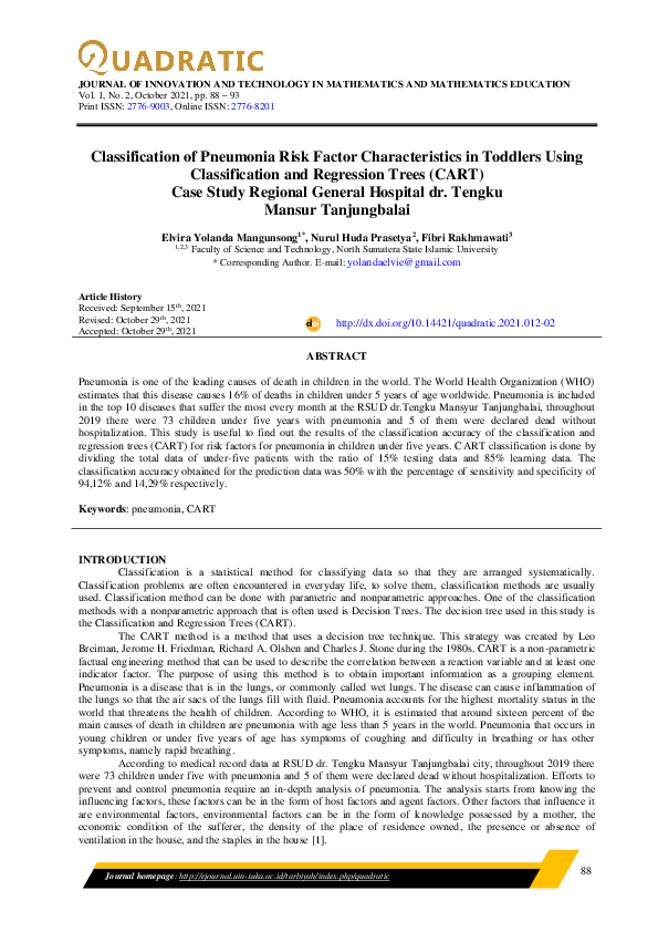(PDF) Classification of Pneumonia Risk Factor Characteristics in ...