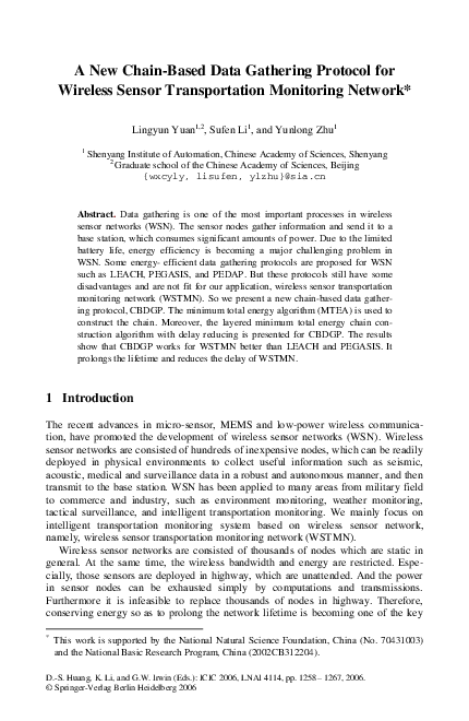 (PDF) A New Chain-Based Data Gathering Protocol for Wireless Sensor ...