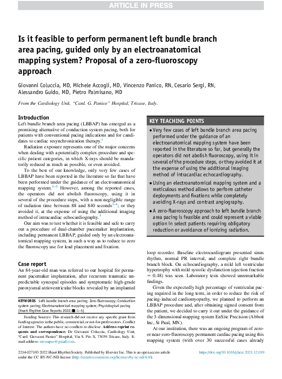 (PDF) Is it feasible to perform permanent left bundle branch area ...