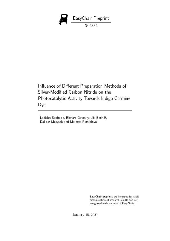 (PDF) Influence of Different Preparation Methods of Silver-Modified ...