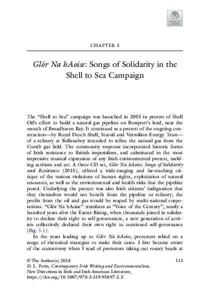 (PDF) Glór Na hAoise: Songs of Solidarity in the Shell to Sea Campaign