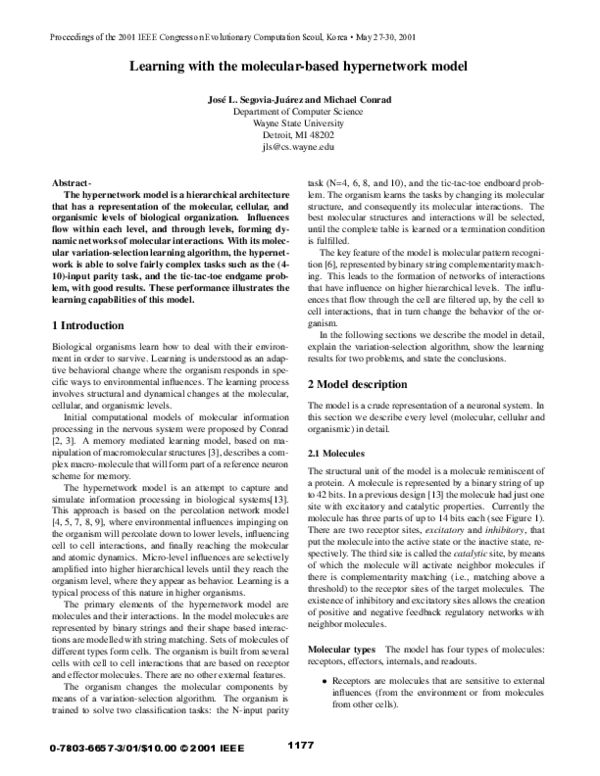 (PDF) Learning with the molecular-based hypernetwork model
