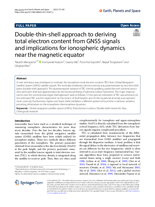 (PDF) Double-thin-shell approach to deriving total electron content ...