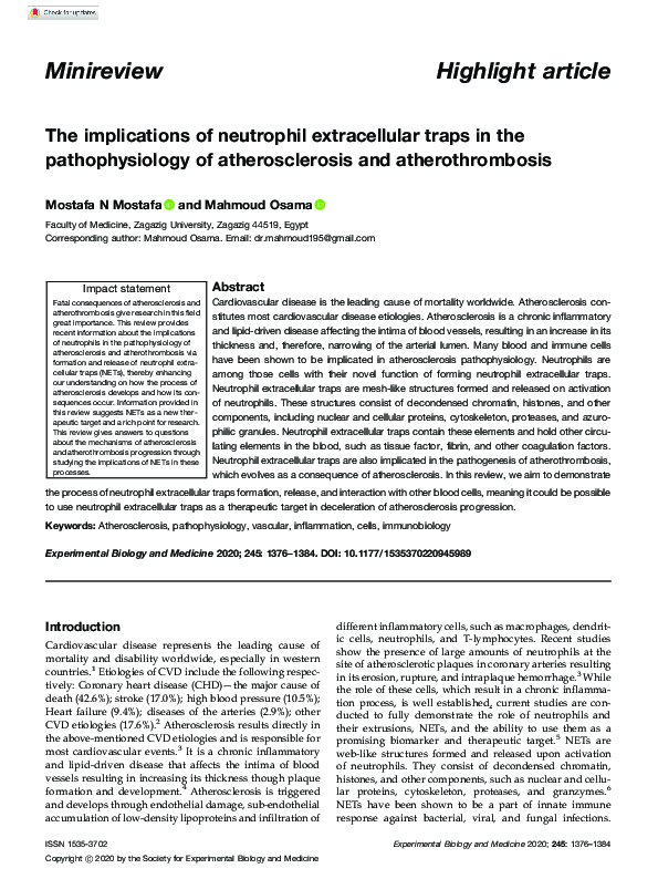 (PDF) The implications of neutrophil extracellular traps in the ...