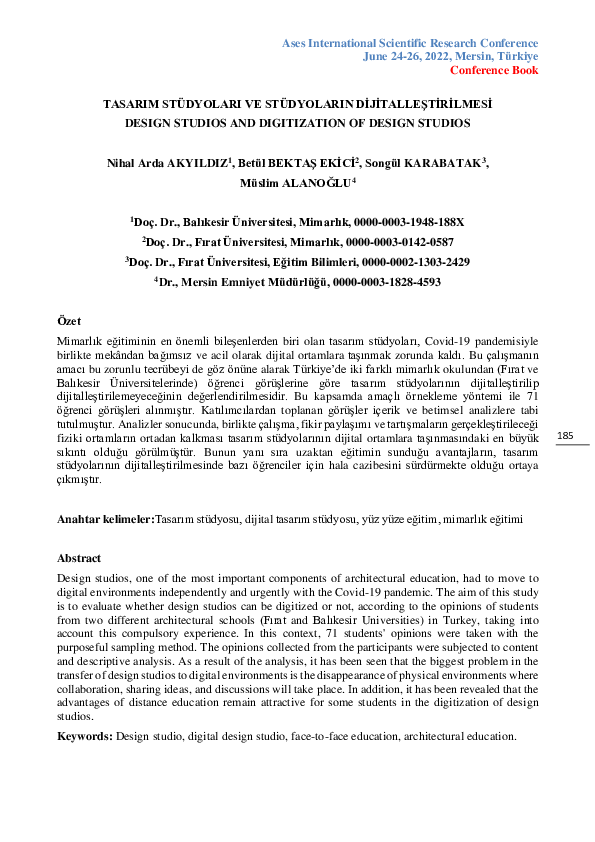 (PDF) Design Studios and Digitalization of Design Studios