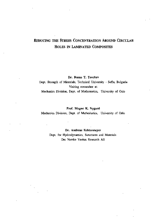 (PDF) Reducing the Stress Concentration Around Circular Holes in ...