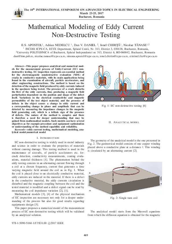(PDF) Mathematical Modeling of Eddy Current Non-Destructive Testing