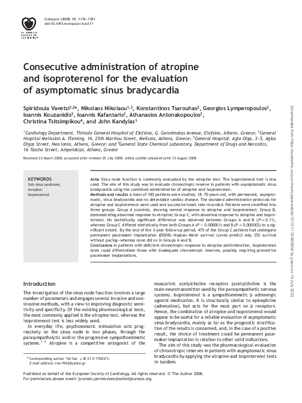 (PDF) Consecutive administration of atropine and isoproterenol for the ...