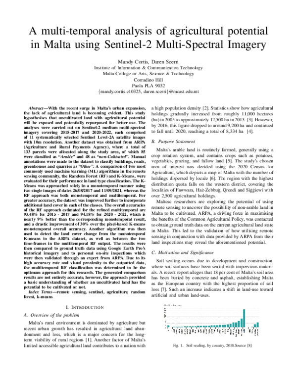 (PDF) A multi-temporal analysis of agricultural potential in Malta ...