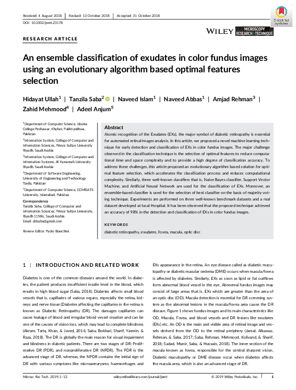 (PDF) An ensemble classification of exudates in color fundus images ...