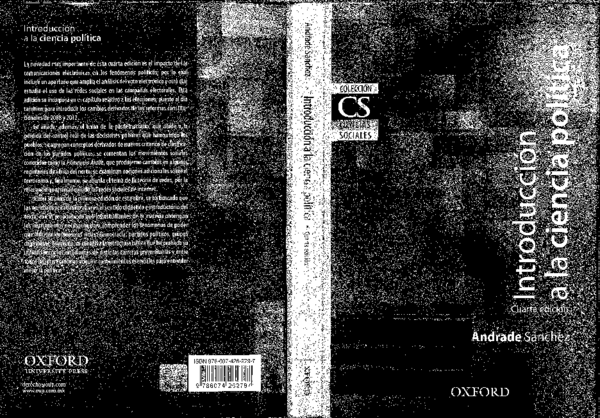Introduccion A La Ciencia Politica Eduardo Andrade Sanchez Oxford