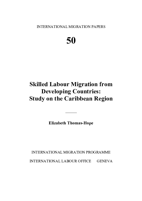 (PDF) Skilled labour migration from developing countries: Study on ...