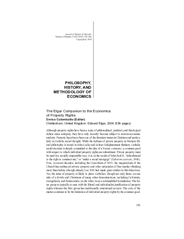 (PDF) The Elgar Companion to the Economics of Property Rights