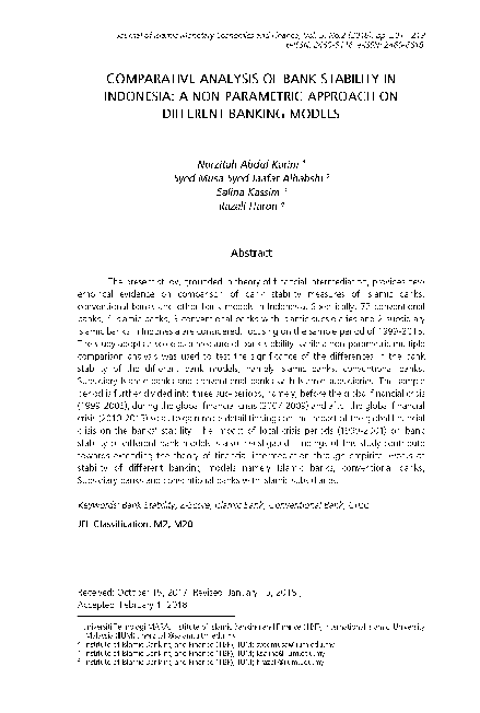 (PDF) Comparative Analysis of Bank Stability in Indonesia: A Non ...
