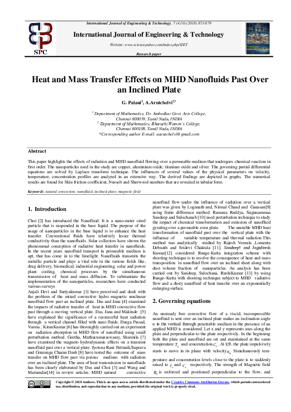 (PDF) Heat and Mass Transfer Effects on MHD Nanofluids Past Over an ...