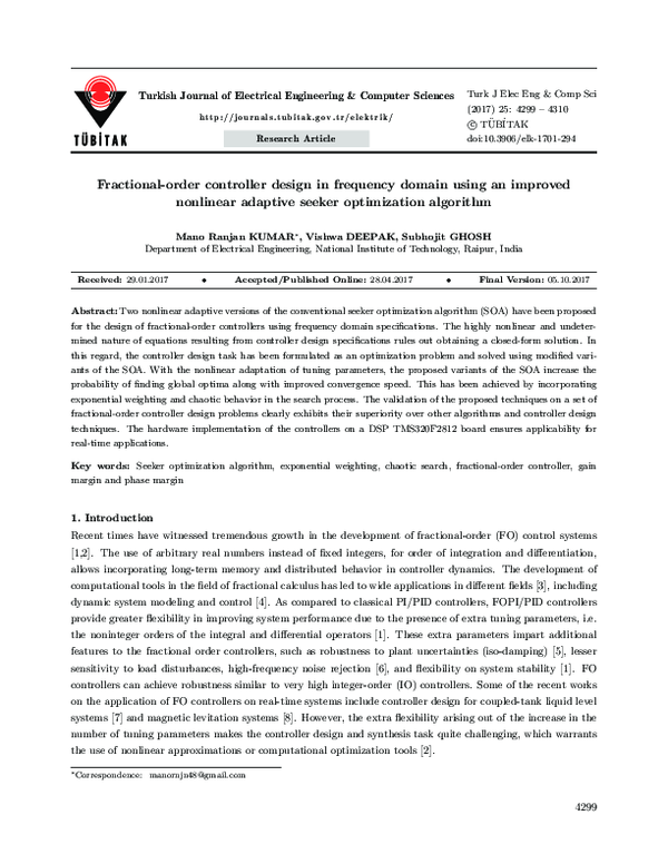 (PDF) Fractional-order controller design in frequency domain using an ...