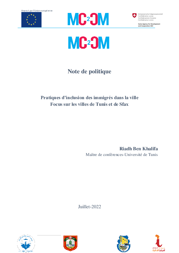 (PDF) Note Politique autour des pratiques d inclusion des immigres dans ...