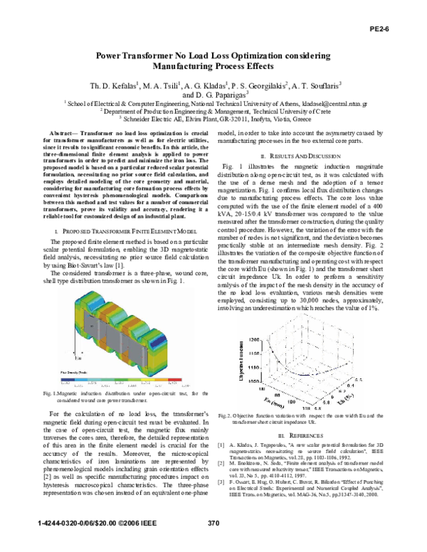 (PDF) Power transformer no load loss optimization considering ...