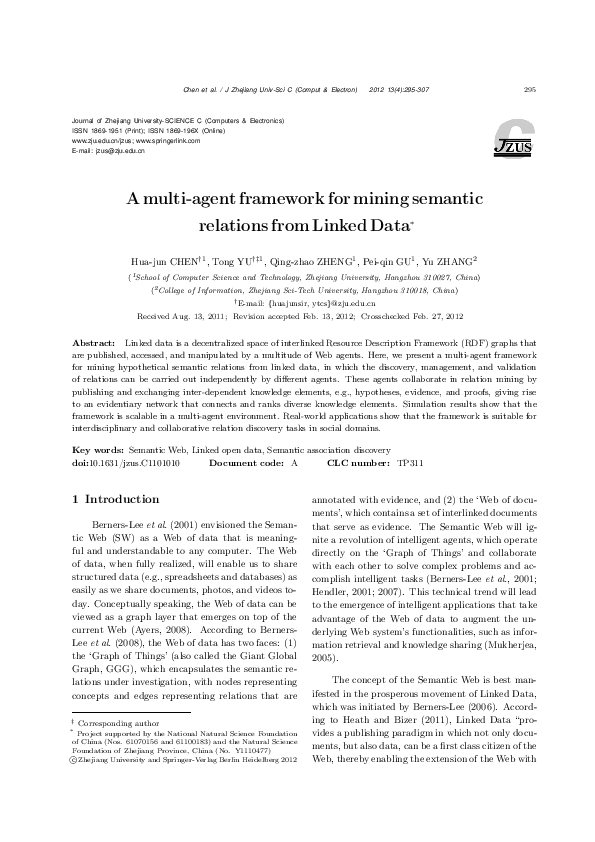 (PDF) A multi-agent framework for mining semantic relations from linked ...