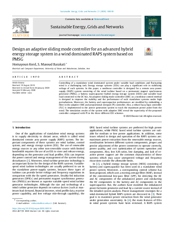 (PDF) Design an adaptive sliding mode controller for an advanced hybrid ...