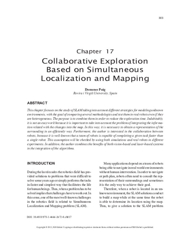 (PDF) Collaborative Exploration based on Simultaneous Localization and ...