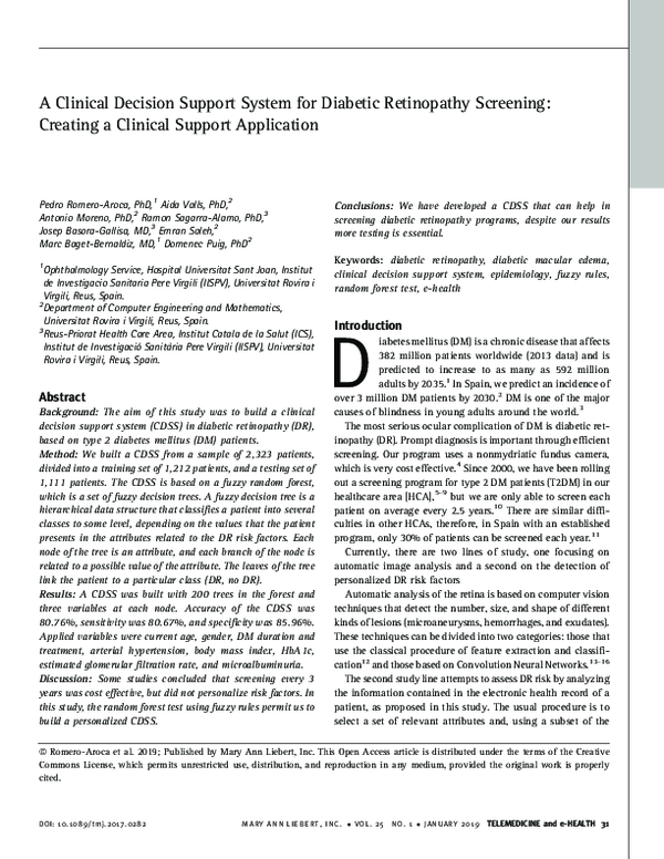 (PDF) A Clinical Decision Support System for Diabetic Retinopathy ...