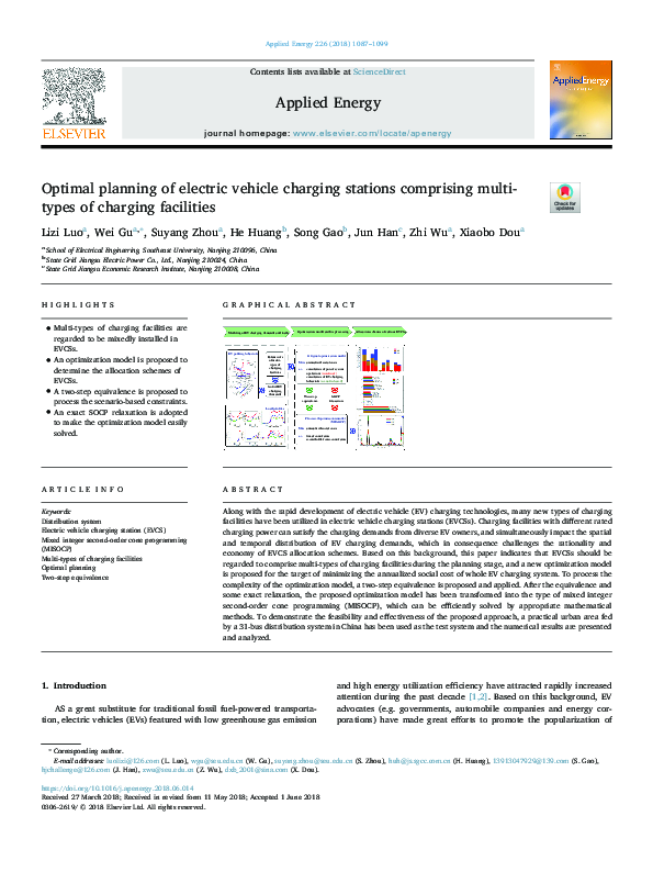 (PDF) Optimal Planning of Electric-Vehicle Charging Stations in ...