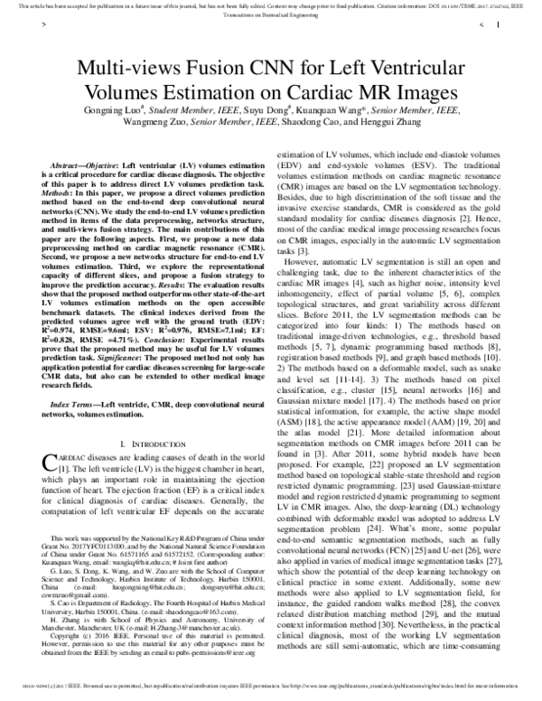 (PDF) Multi-Views Fusion CNN for Left Ventricular Volumes Estimation on ...