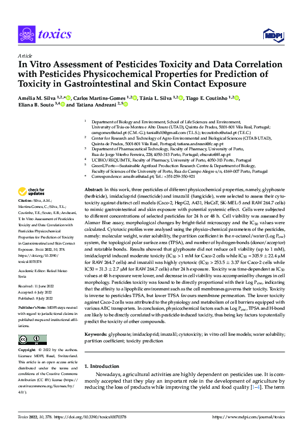 (PDF) In Vitro Assessment of Pesticides Toxicity and Data Correlation ...
