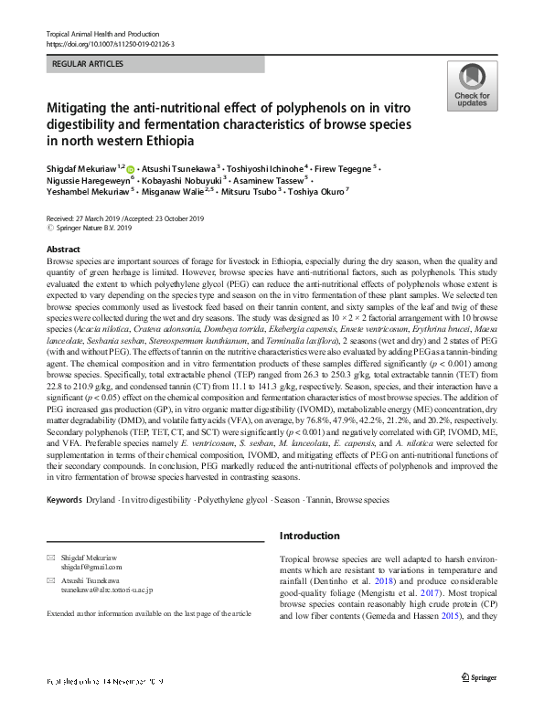 (PDF) Mitigating the anti-nutritional effect of polyphenols on in vitro ...
