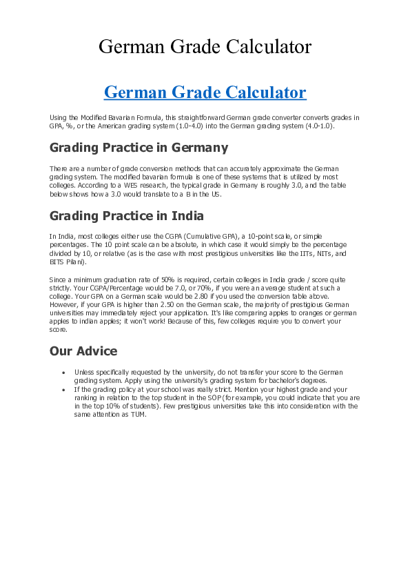(DOC) German Grade Calculator Howto Abroad Academia.edu