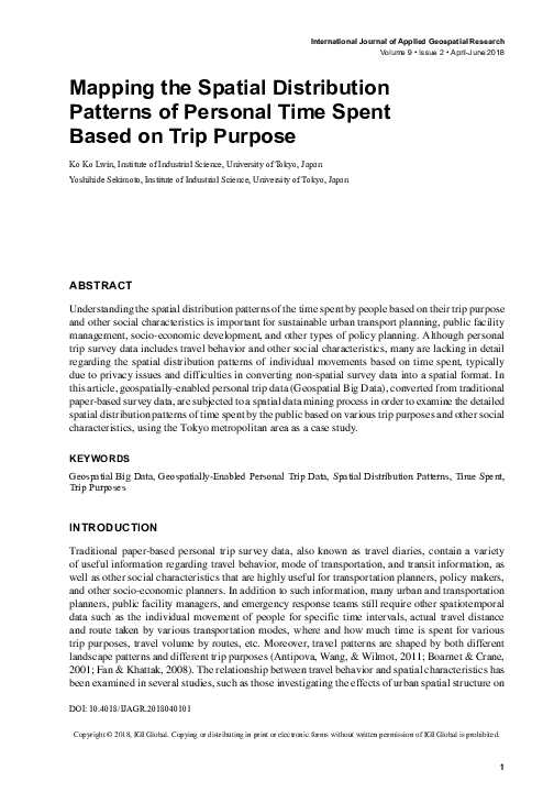 (PDF) Mapping the Spatial Distribution Patterns of Personal Time Spent ...
