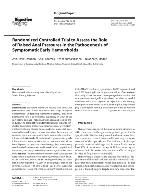 (PDF) Randomized Controlled Trial to Assess the Role of Raised Anal ...