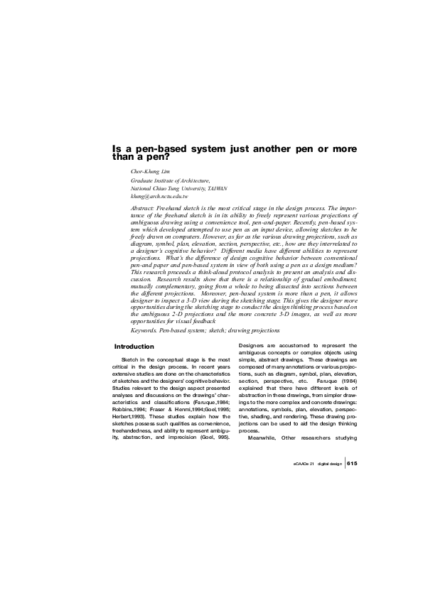 (PDF) Is a pen-based system just another pen or more than a pen?