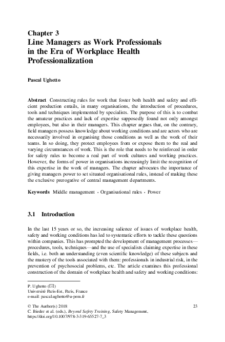(PDF) Line Managers as Work Professionals in the Era of Workplace ...