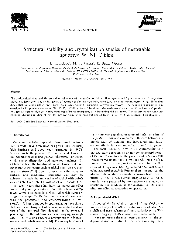 (PDF) Structural stability and crystallization studies of metastable ...