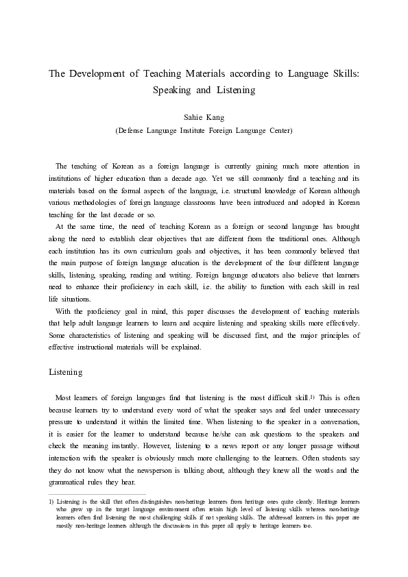 (PDF) The Development of Teaching Materials according to Language