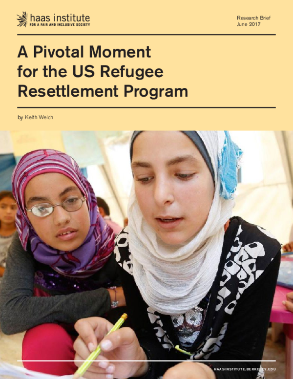 (PDF) A Pivotal Moment for the US Refugee Resettlement Program