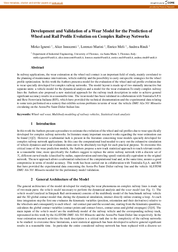 (PDF) Development and validation of a wear model for the prediction of ...