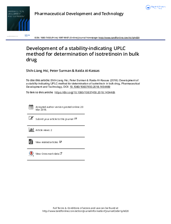 (PDF) Development of a Stability-Indicating Uplc Method for ...